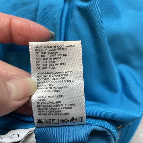 Calvin Klein One Piece Swimsuit Womens 8 Turquoise Starburst Slimming Resort - Picture 4 of 8